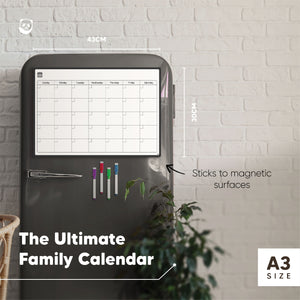 Monthly Magnetic Fridge Calendar