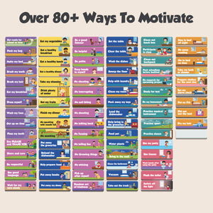 Magnetic Reward Chart for Kids – 300 Stars, 80+ Tasks