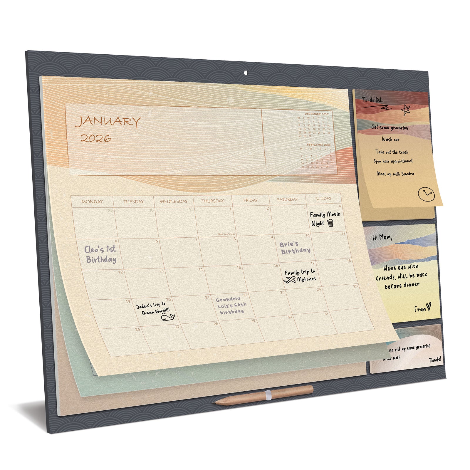 Monthly Family Calendar 2026 – Aesthetic