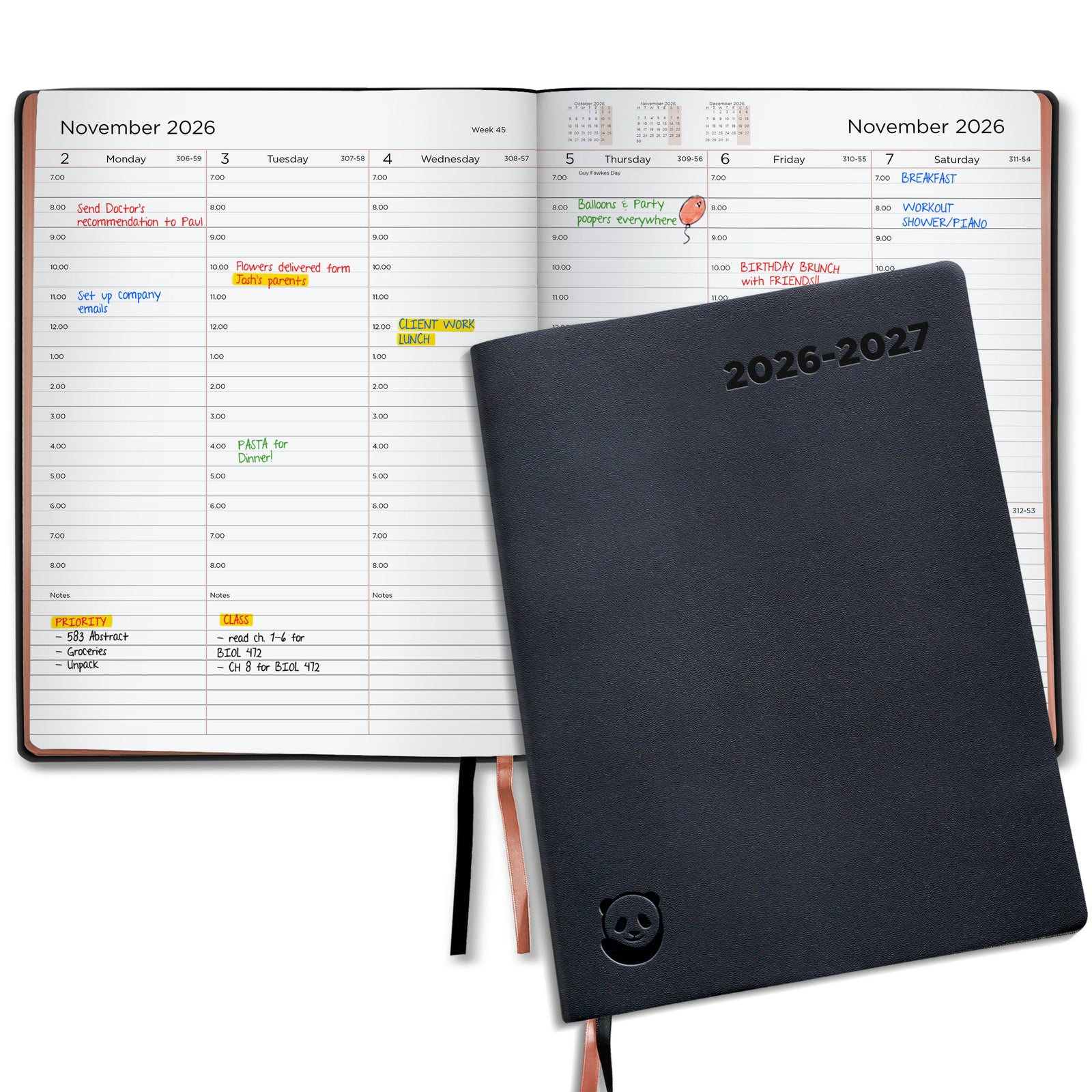Premium Academic Diary 2026-2027 Week to View