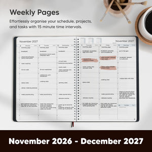 2027 Diary A4 - 15 min. Intervals