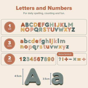 Pastel Magnetic Letters & Numbers – 124+ Pieces